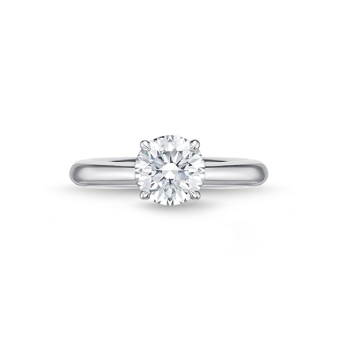 Mayors Platinum 1.30cttw Brilliant Cut Diamond Solitaire Engagement Ring