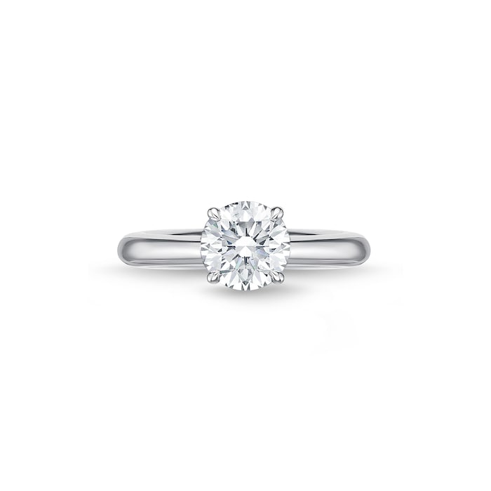 Mayors Platinum 1.30cttw Brilliant Cut Diamond Solitaire Engagement Ring