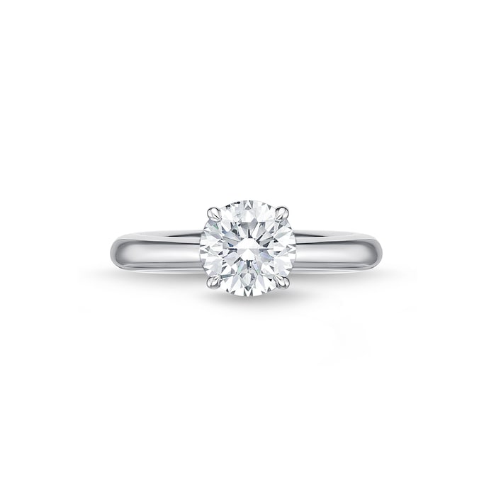 Mayors Platinum 1.30cttw Brilliant Cut Diamond Solitaire Engagement Ring