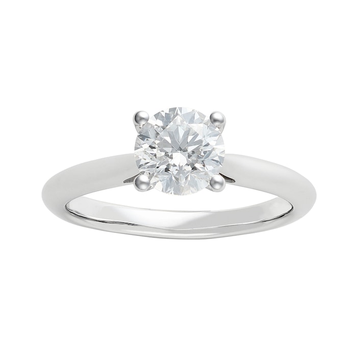 Mayors Platinum 1.00cttw Diamond Solitaire Engagement Ring