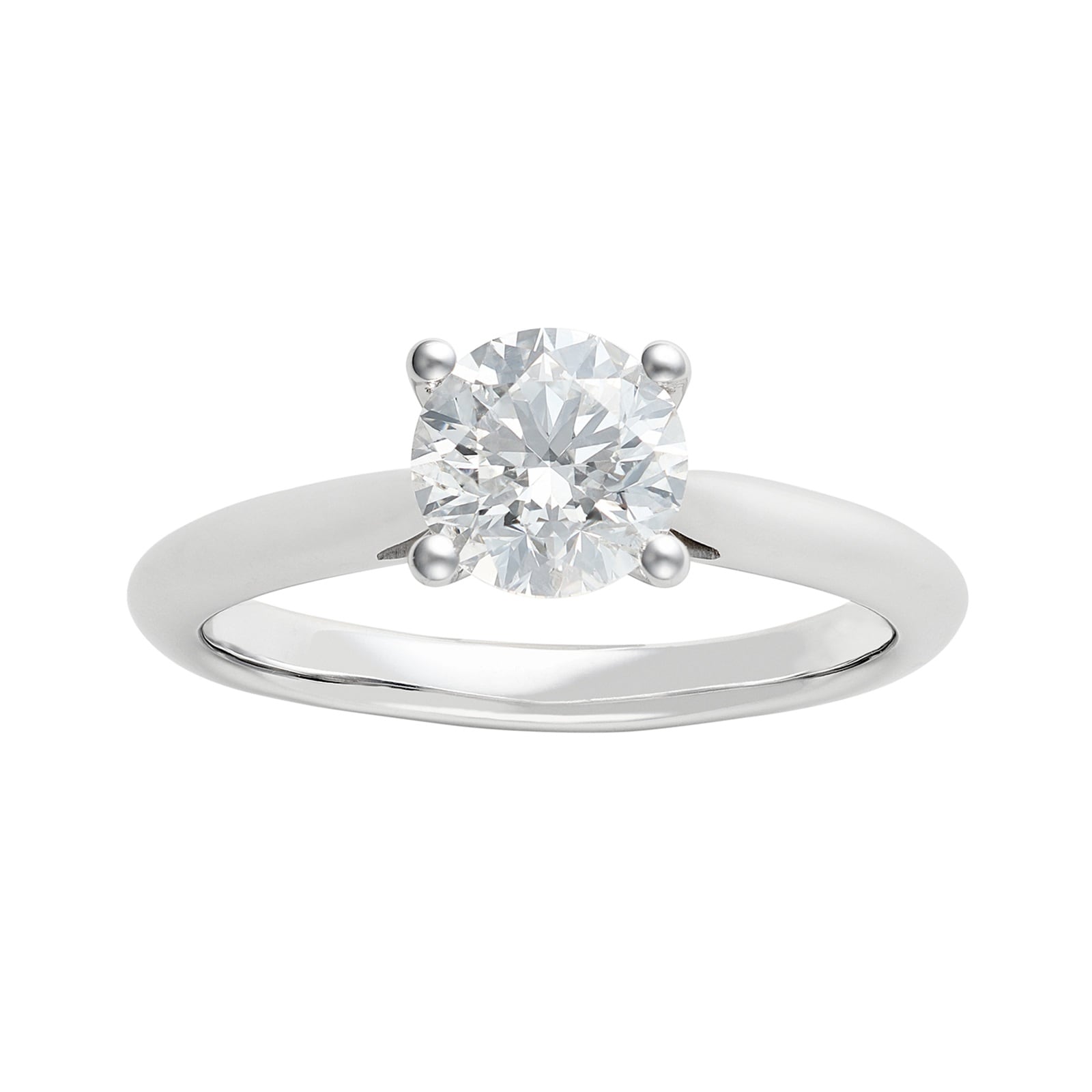 Platinum 1.00cttw Diamond Solitaire Engagement Ring - Ring Size 6.5