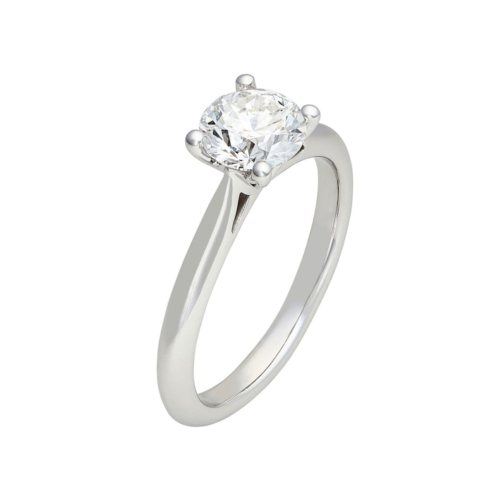 Mayors Platinum 1.00cttw Diamond Solitaire Engagement Ring