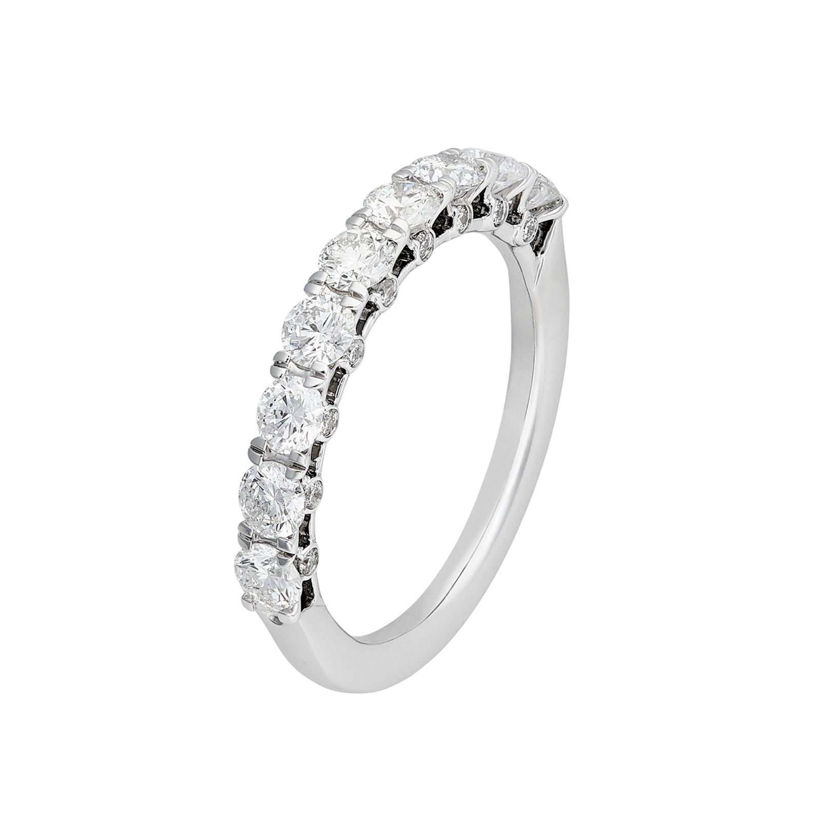 Mayors Platinum 1.00cttw Diamond Band Ring