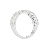 Mayors Platinum 2.00cttw Diamond Multi Row Band Ring
