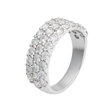 Mayors Platinum 2.00cttw Diamond Multi Row Band Ring