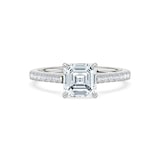 Royal Asscher Platinum Square Cut 1.70cttw Diamond Engagement Ring