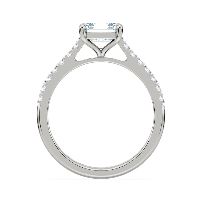 Royal Asscher Platinum Square Cut 1.70cttw Diamond Engagement Ring