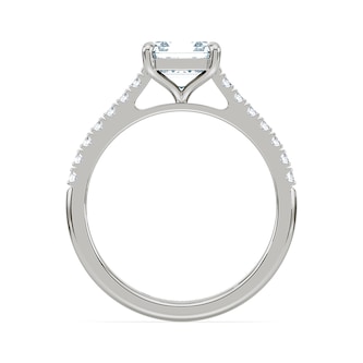 Royal Asscher Platinum Square Cut 1.70cttw Diamond Engagement Ring