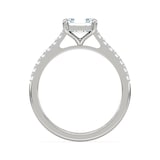 Royal Asscher Platinum Square Cut 1.70cttw Diamond Engagement Ring