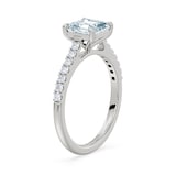 Royal Asscher Platinum Square Cut 1.70cttw Diamond Engagement Ring