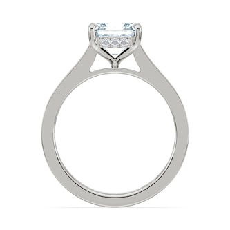 Royal Asscher Platinum Square Cut 2.40cttw Diamond Engagement Ring