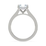Royal Asscher Platinum Square Cut 2.40cttw Diamond Engagement Ring