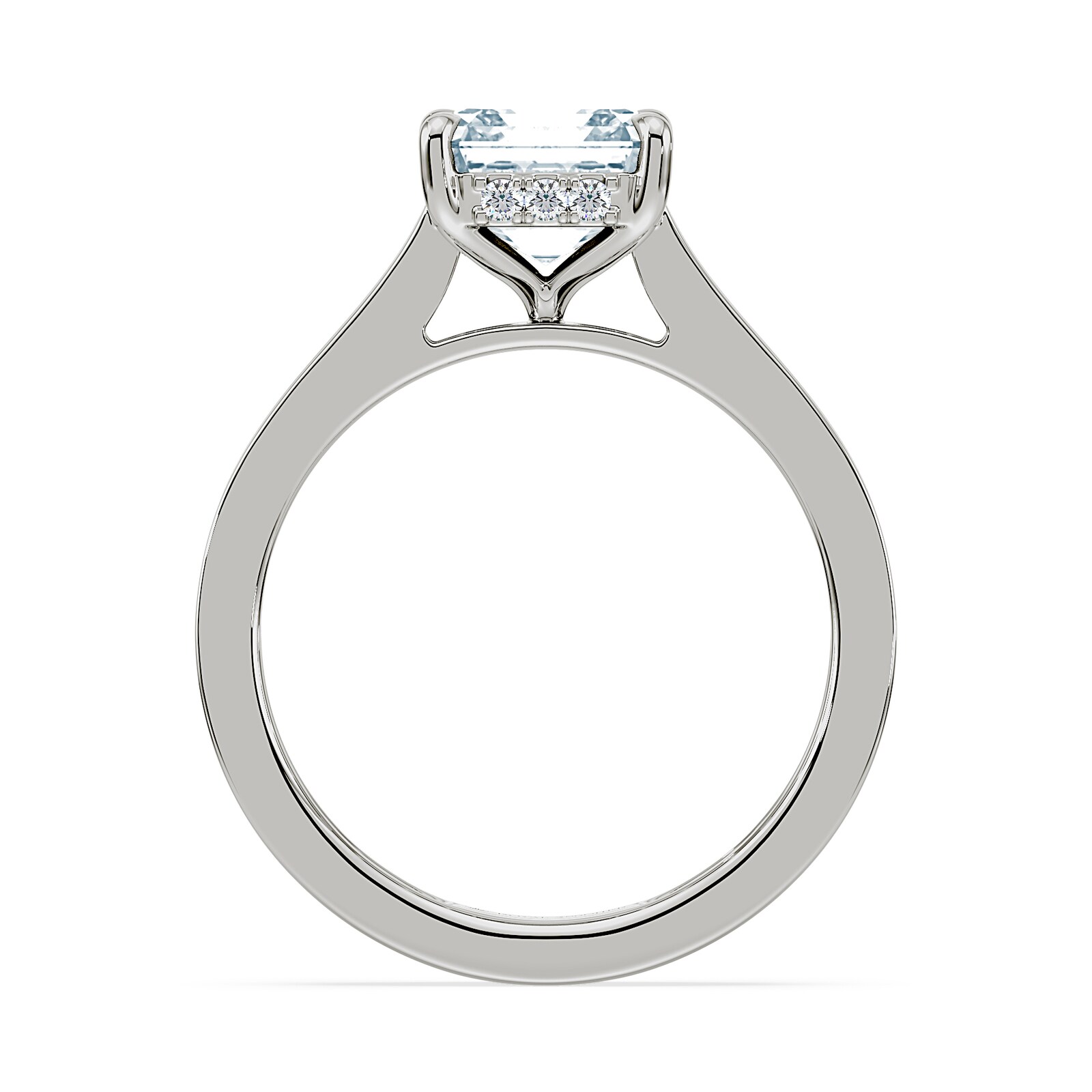 Royal Asscher Platinum Square Cut 2.40cttw Diamond Engagement Ring