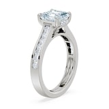 Royal Asscher Platinum Square Cut 2.40cttw Diamond Engagement Ring