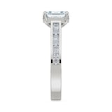 Royal Asscher Platinum Square Cut 2.40cttw Diamond Engagement Ring
