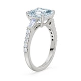 Royal Asscher Platinum Square Cut 3.30cttw Diamond Engagement Ring