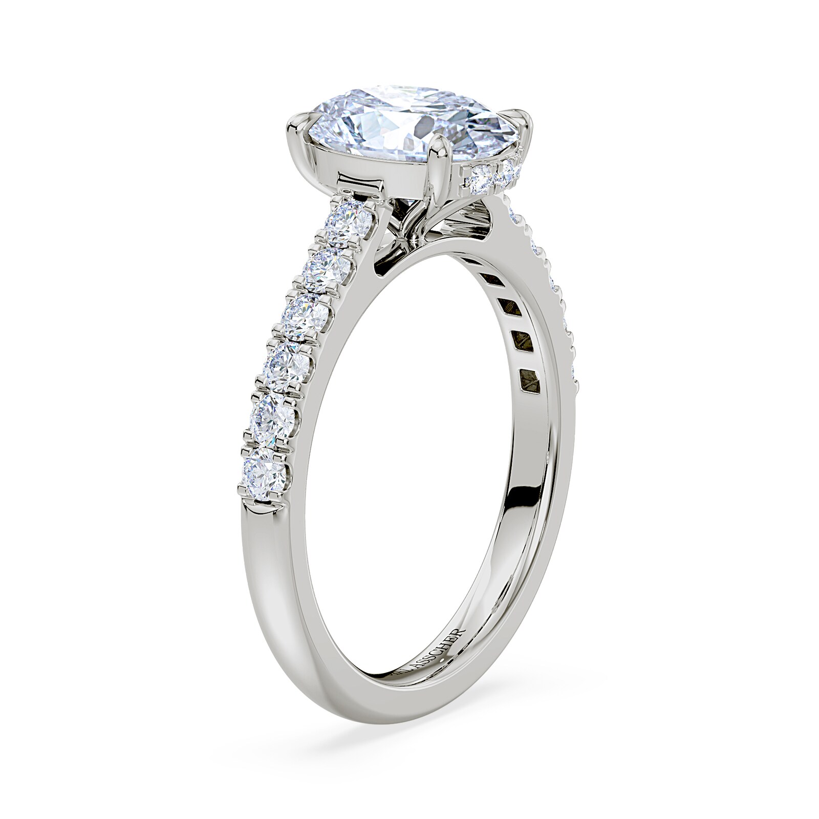Royal Asscher Platinum Royal Asscher Cut 2.30cttw Diamond Engagement Ring