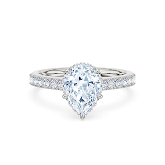 Royal Asscher Platinum Pear Cut 2.50cttw Diamond Engagement Ring