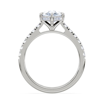 Royal Asscher Platinum Pear Cut 2.50cttw Diamond Engagement Ring