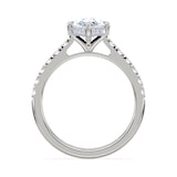 Royal Asscher Platinum Pear Cut 2.50cttw Diamond Engagement Ring