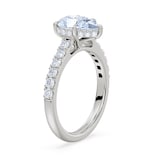 Royal Asscher Platinum Pear Cut 2.50cttw Diamond Engagement Ring