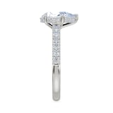 Royal Asscher Platinum Pear Cut 2.50cttw Diamond Engagement Ring