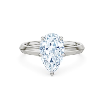 Royal Asscher Platinum Pear Cut 2.50cttw Diamond Solitaire Engagement Ring