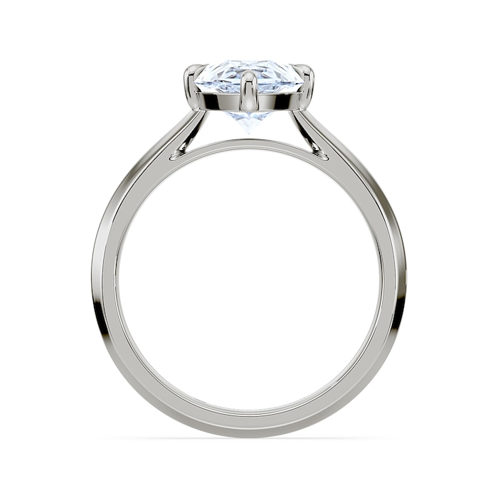 Royal Asscher Platinum Pear Cut 2.50cttw Diamond Solitaire Engagement Ring