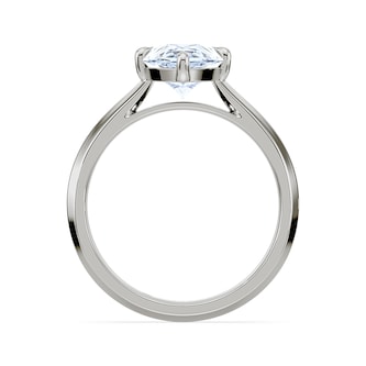 Royal Asscher Platinum Pear Cut 2.50cttw Diamond Solitaire Engagement Ring