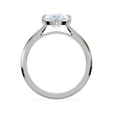 Royal Asscher Platinum Pear Cut 2.50cttw Diamond Solitaire Engagement Ring