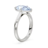 Royal Asscher Platinum Pear Cut 2.50cttw Diamond Solitaire Engagement Ring