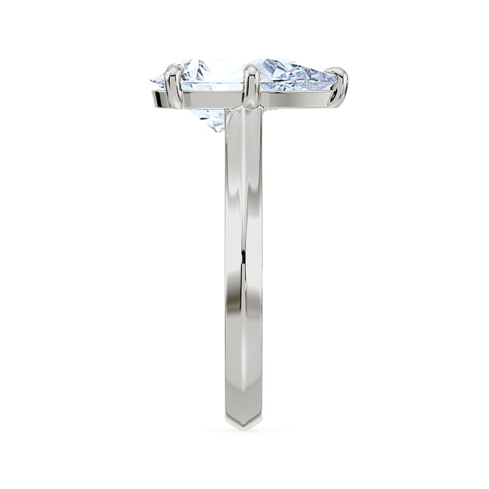 Royal Asscher Platinum Pear Cut 2.50cttw Diamond Solitaire Engagement Ring