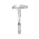 Royal Asscher Platinum Pear Cut 2.50cttw Diamond Solitaire Engagement Ring