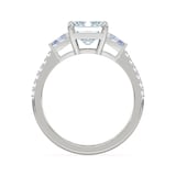 Royal Asscher Platinum Emerald Cut 2.50cttw Diamond Engagement Ring
