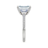 Royal Asscher Platinum Emerald Cut 2.50cttw Diamond Engagement Ring