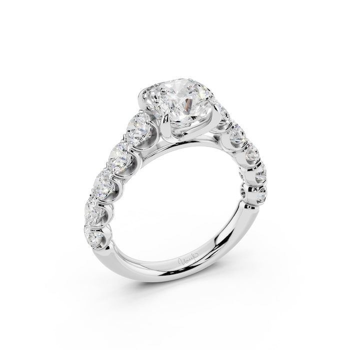 WOS Platinum 2.00cttw Diamond Cushion Cut Engagement Ring