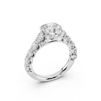 WOS Platinum 2.00cttw Diamond Cushion Cut Engagement Ring