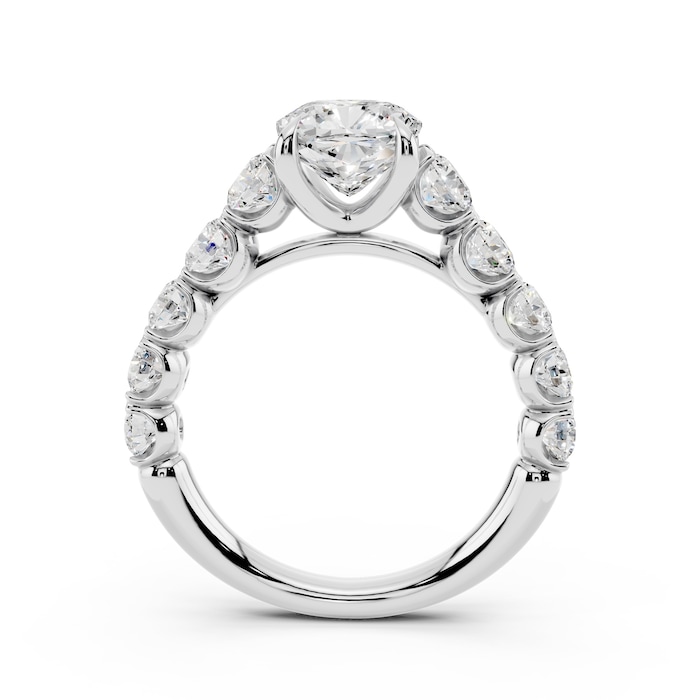 WOS Platinum 2.00cttw Diamond Cushion Cut Engagement Ring