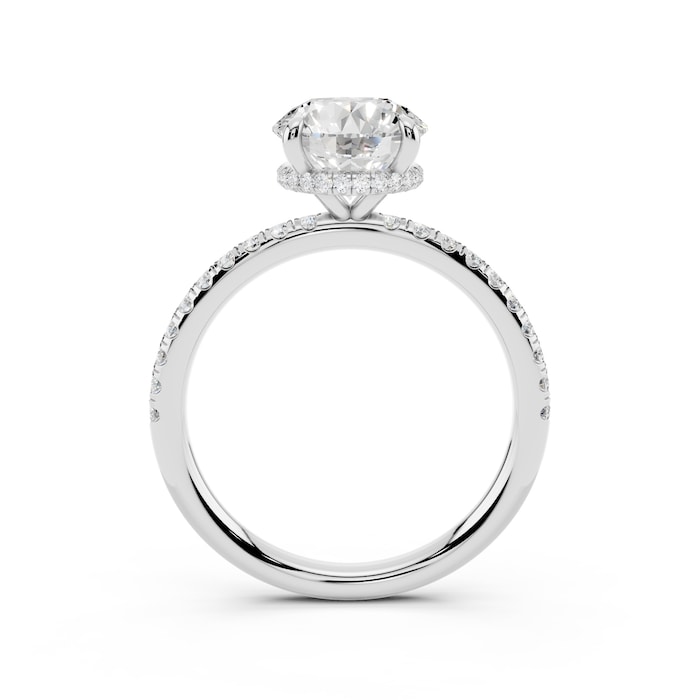 WOS Platinum 1.00cttw Diamond Hidden Halo Engagement Ring