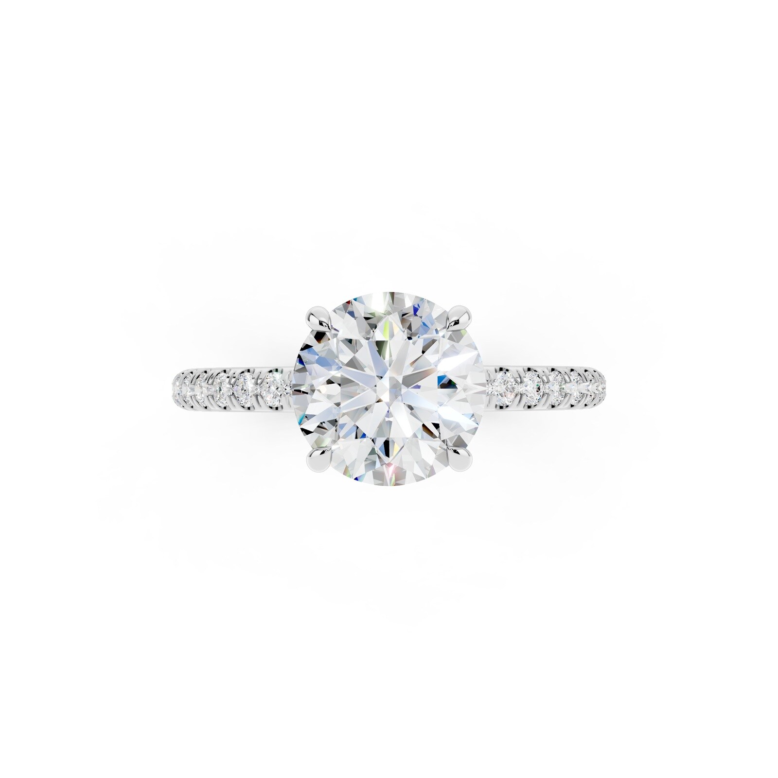 WOS Platinum 1.00cttw Diamond Hidden Halo Engagement Ring