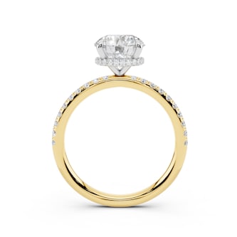 WOS 18K Yellow Gold 1.50cttw Diamond Hidden Halo Engagement Ring