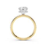 WOS 18K Yellow Gold 1.50cttw Diamond Hidden Halo Engagement Ring
