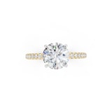 WOS 18K Yellow Gold 1.50cttw Diamond Hidden Halo Engagement Ring