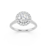 WOS Platinum 1.50cttw Diamond Halo Engagement Ring