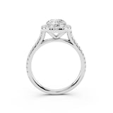 WOS Platinum 1.50cttw Diamond Halo Engagement Ring