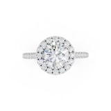WOS Platinum 1.50cttw Diamond Halo Engagement Ring
