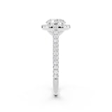WOS Platinum 1.50cttw Diamond Halo Engagement Ring