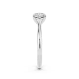 WOS Platinum 1.50cttw Diamond Solitaire Cushion Cut Engagement Ring - Ring Size 6