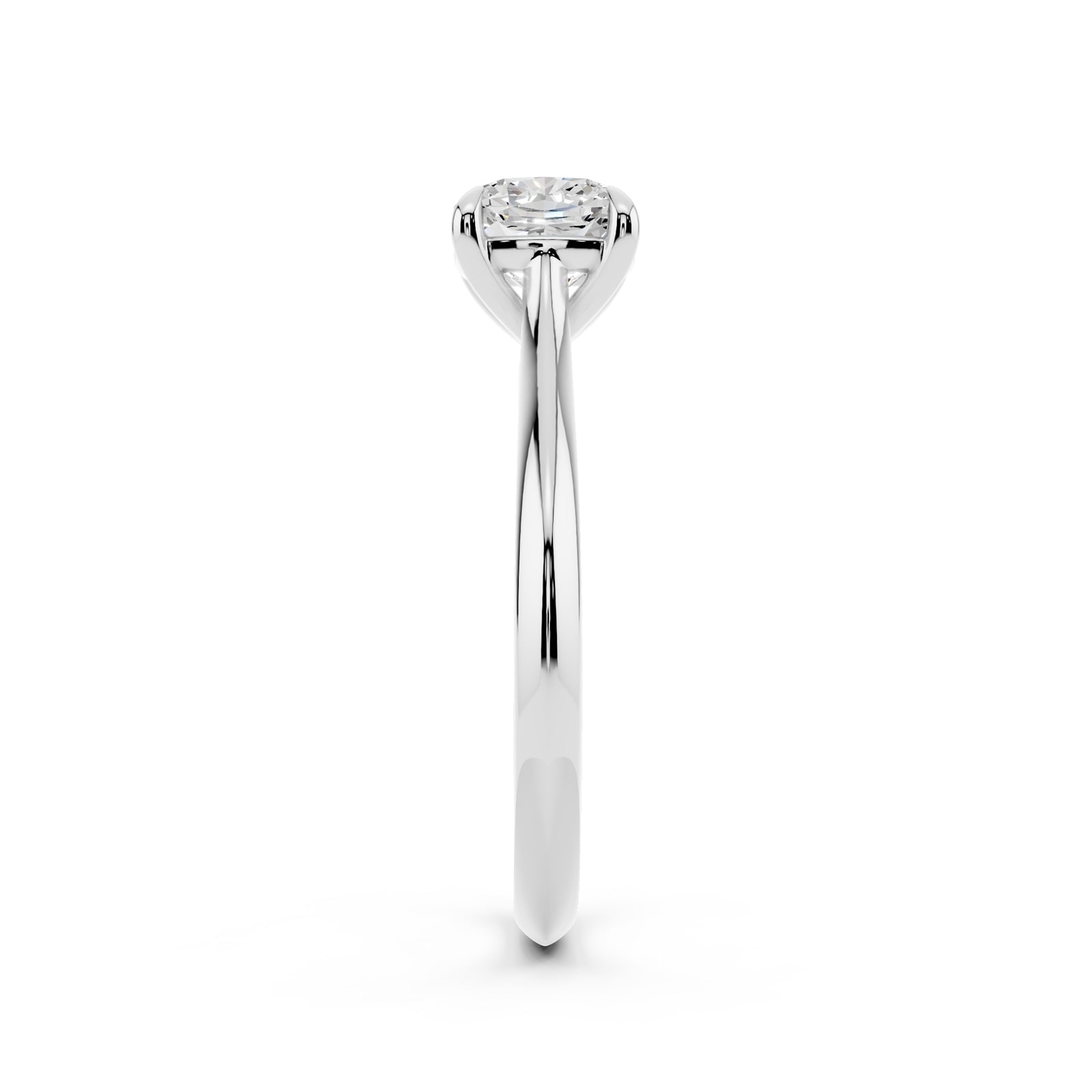 WOS Platinum 1.50cttw Diamond Solitaire Cushion Cut Engagement Ring - Ring Size 6