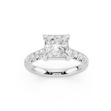 WOS Platinum 1.50cttw Diamond Princess Cut Engagement Ring